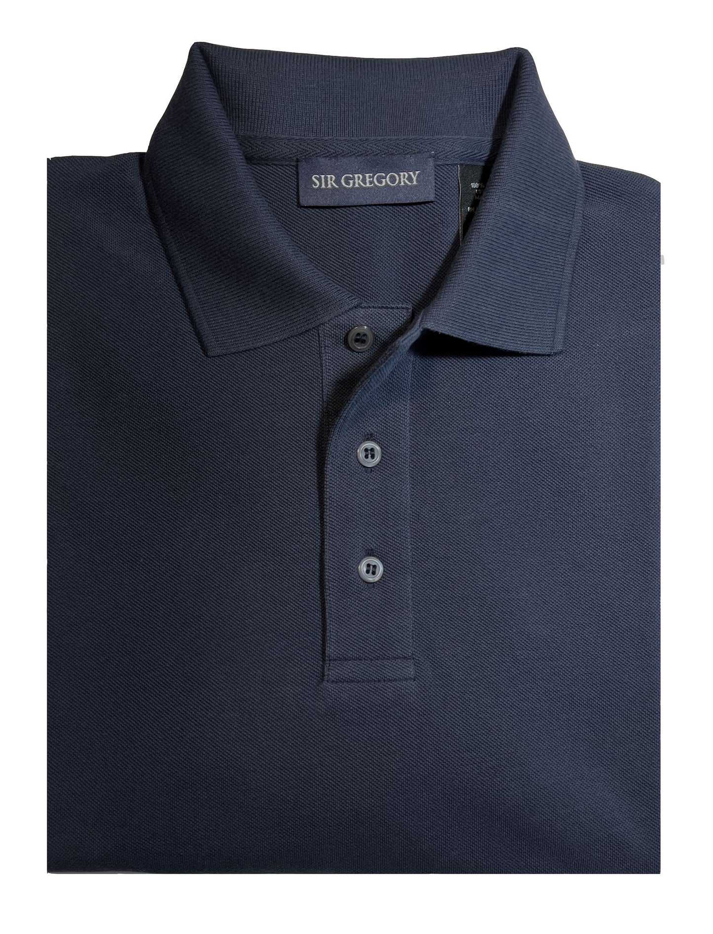 Sir Gregory Men's Regular Fit Pique Polo Shirt in Pima Cotton