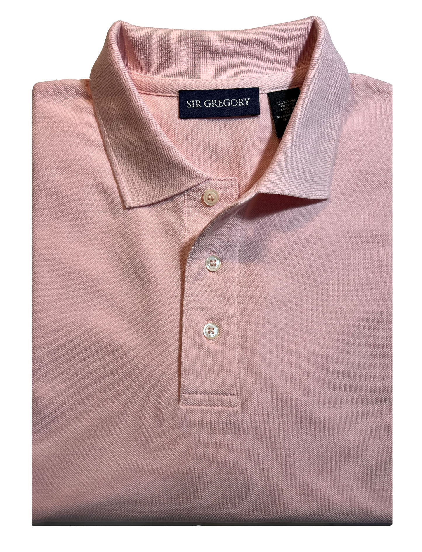 Sir Gregory Men's Regular Fit Pique Polo Shirt in Pima Cotton