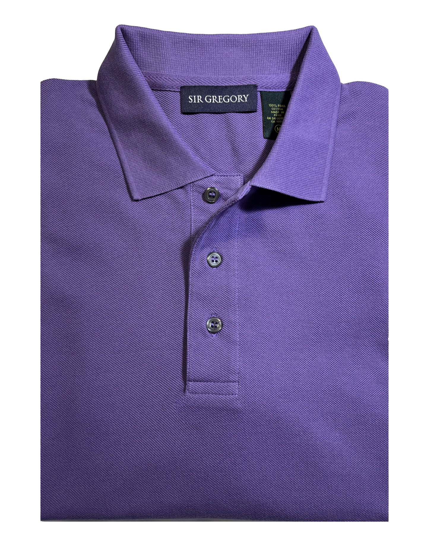 Sir Gregory Men's Regular Fit Pique Polo Shirt in Pima Cotton