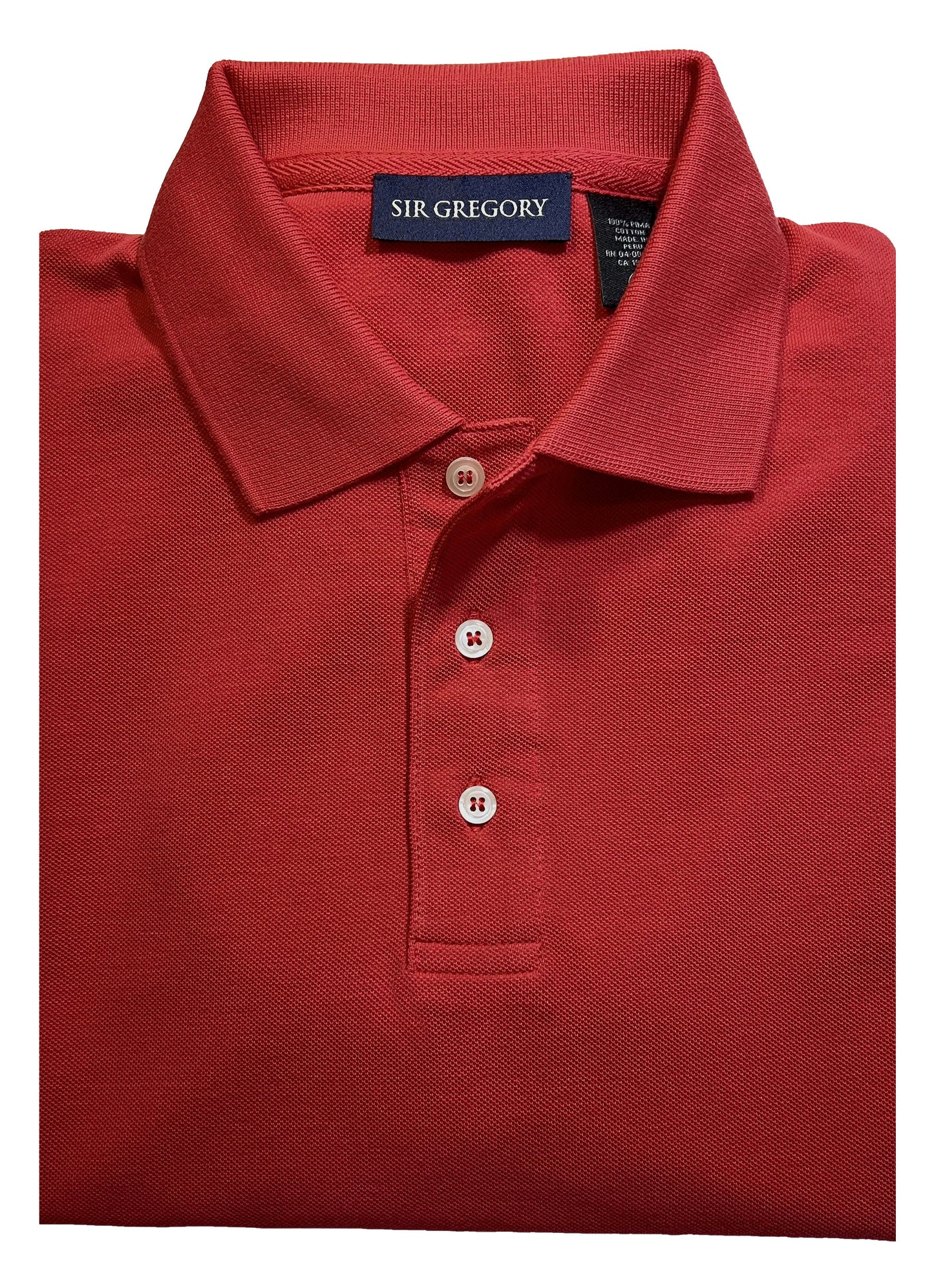 Sir Gregory Men's Regular Fit Pique Polo Shirt in Pima Cotton