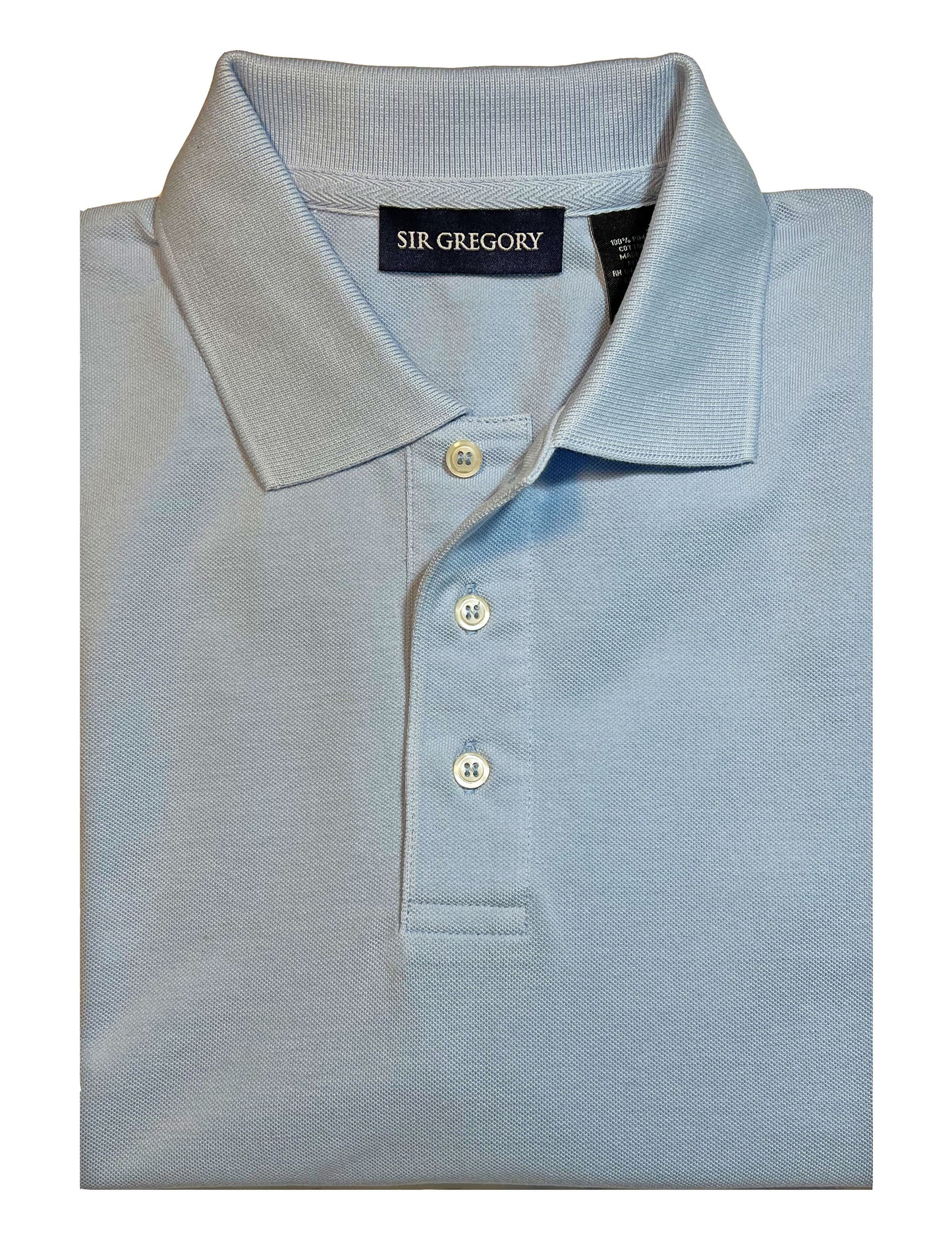 Sir Gregory Men's Regular Fit Pique Polo Shirt in Pima Cotton