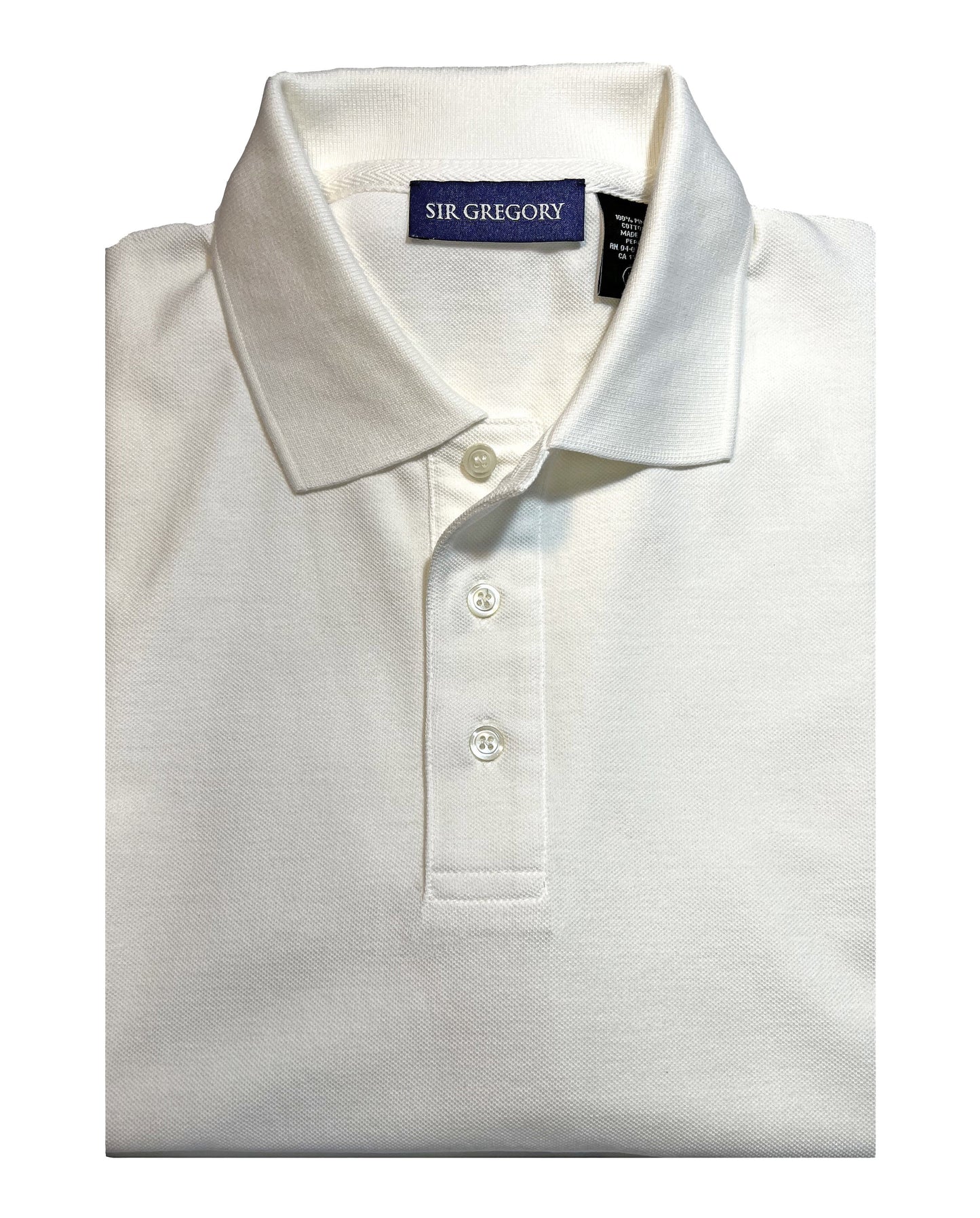 Sir Gregory Men's Regular Fit Pique Polo Shirt in Pima Cotton