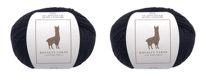 100% Baby Alpaca Yarn - Royalty Yarns Extra Soft Worsted #4 Baby Alpaca 4 Ply Yarn for Knitting, Crocheting and Weaving 200 Grams