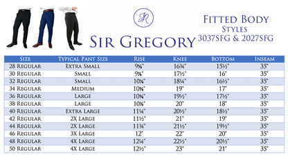 Sir Gregory Men's Fitted Flat Front Dress Pants in Black with Expandable Waistband