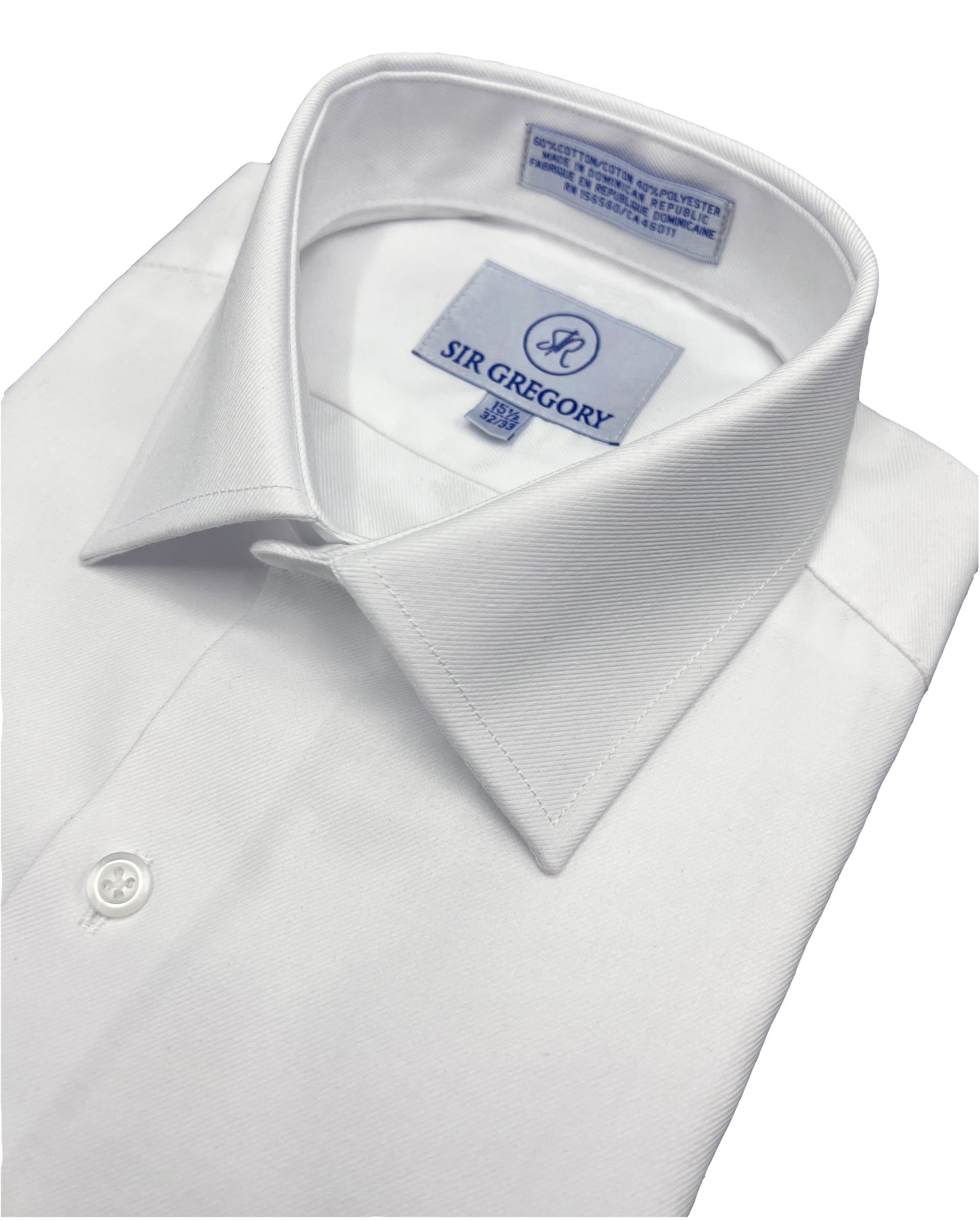 Sir Gregory Men's Regular Fit Solid Twill Tuxedo Dress Shirt