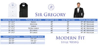 Sir Gregory Men's Fitted Tuxedo Shirt with Wing Collar French Cuffs and 1/4 Inch Pleat