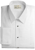 Neil Allyn Slim Fit Laydown Collar Tuxedo Shirt in a Polycotton Blend with 1/4" Pleats and Barrel Cuffs