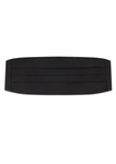 Sir Gregory Men's Adjustable Satin Cummerbund in Solid Black