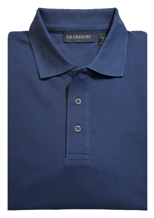 Sir Gregory Men's Regular Fit Pique Polo Shirt in Pima Cotton