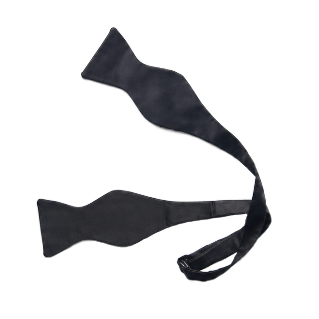 Sir Gregory Black Banded Bow Tie with Adjustable Clasp