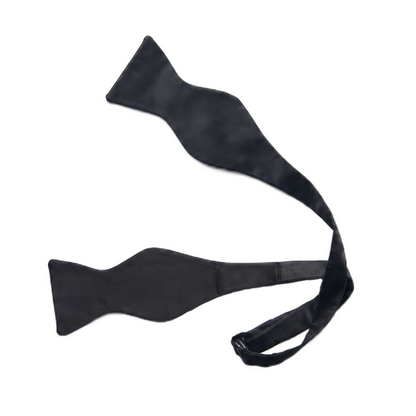 Sir Gregory Black Banded Bow Tie with Adjustable Clasp
