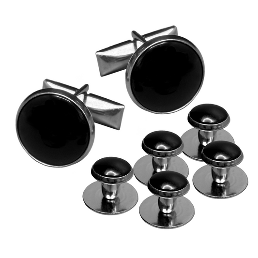 Sir Gregory Formal Metal Cufflinks and Tuxedo Studs Set
