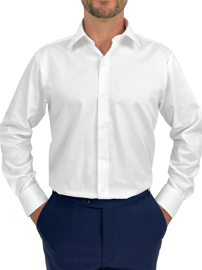 Sir Gregory Men's Regular Fit Solid Twill Tuxedo Dress Shirt