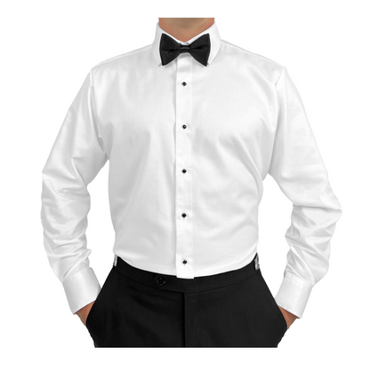 Sir Gregory Men's Regular Fit Solid Twill Tuxedo Dress Shirt