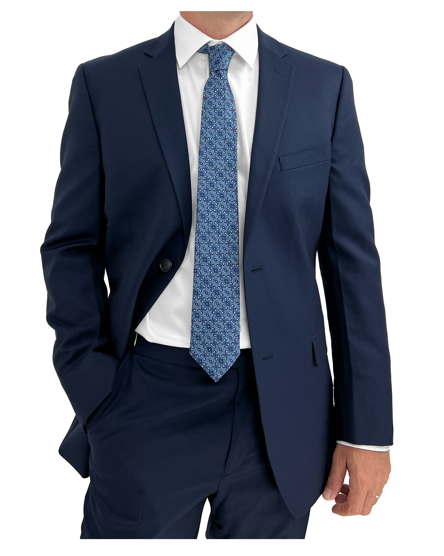 Sir Gregory Men's Regular Fit Solid Twill Tuxedo Dress Shirt
