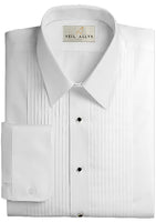 Neil Allyn 1/4" Pleat Formal Shirt with Comfort Stretch Laydown Collar and Barrel Cuffs in a Cotton Blend