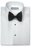 Neil Allyn 1/4" Pleat Formal Shirt with Comfort Stretch Laydown Collar and Barrel Cuffs in a Cotton Blend
