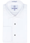 Sir Gregory Men's Regular Fit Tuxedo Shirt 100% Cotton Laydown Collar French Cuff 1/4 Inch Pleat